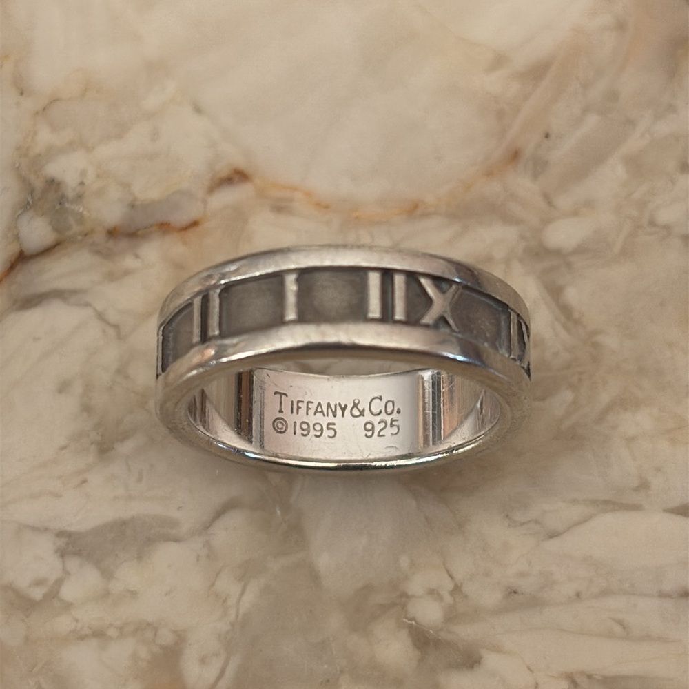 Tiffany & Co. Atlas Ring 925 Sterling Silver Vintage - Picture 8 of 8